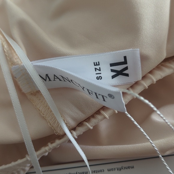 Mancyfit Cream Satin Chemise Skirt Slip with Elastic Waistband - Size XL NWT - Picture 8 of 8